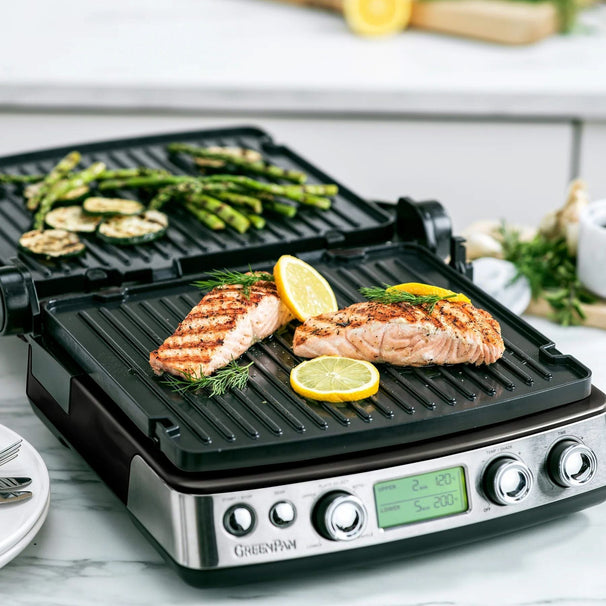 GreenPan Contactgrill - Black - Keramisk non-stick belægning