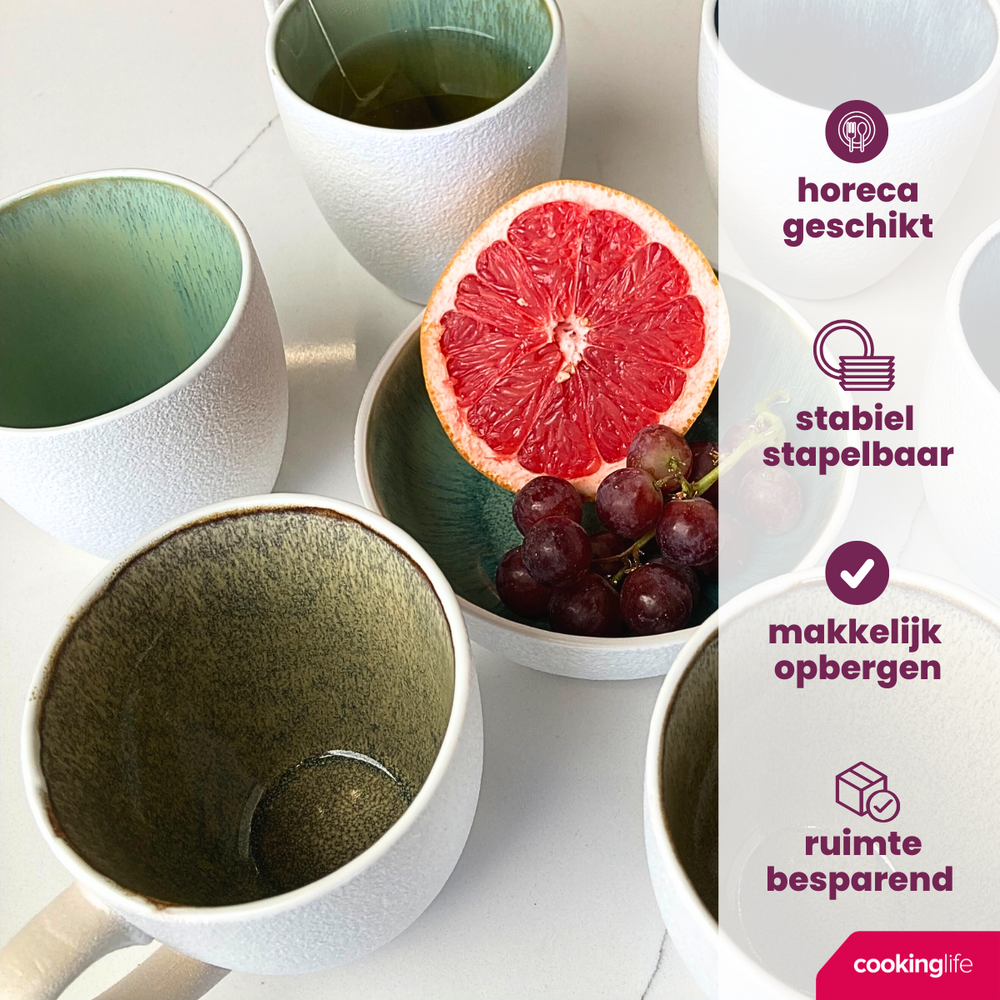 Cookinglife Mugs Belize 330 ml - 6 Stykker