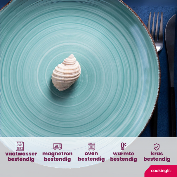 Cookinglife Dinerborden Delice Blå ø 26,5 cm - 6 styk
