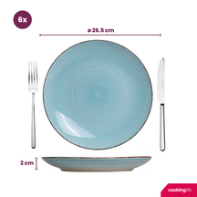 Cookinglife Dinerborden Delice Blå ø 26,5 cm - 6 styk