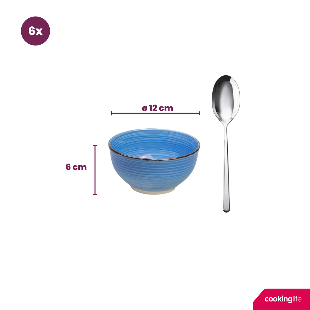 Cookinglife Kleine kommen Delice Blå ø 12 cm - 6 styk