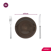 Cookinglife Morgenmadstallerkener / Desserttallerkener Delice Grå ø 19 cm - 6 stk.
