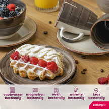 Cookinglife Morgenmadstallerkener / Desserttallerkener Delice Grå ø 19 cm - 6 stk.