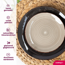 Cookinglife Morgenmadstallerkener / Desserttallerkener Delice Grå ø 19 cm - 6 stk.