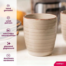 Cookinglife Koffiekopjes / Senseo Kopjes - Delice Grijs 180 ml - 6 stuks