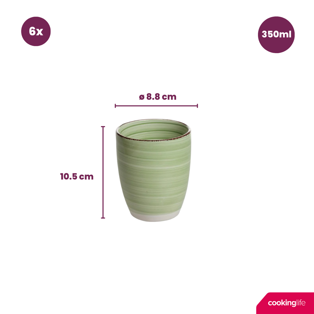 Cookinglife Bekers Delice Grøn 350 ml - 6 styk