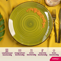 Cookinglife Dinerborden Delice Grøn ø 26,5 cm - 6 stykker