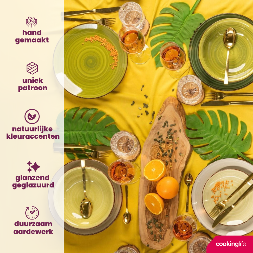 Cookinglife Bekers Delice Grøn 350 ml - 6 styk