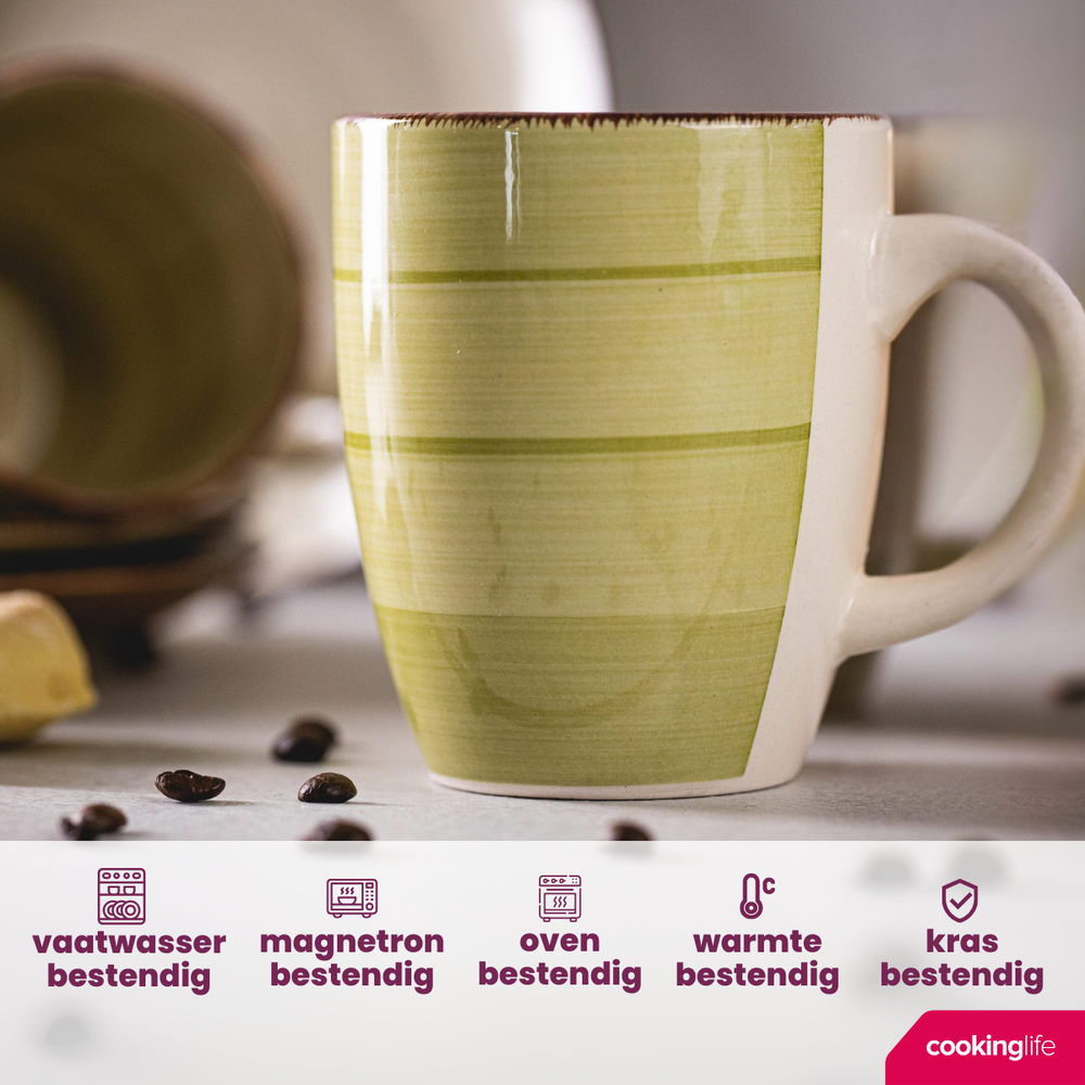 Cookinglife Mokken Delice Grøn 350 ml - 6 styk