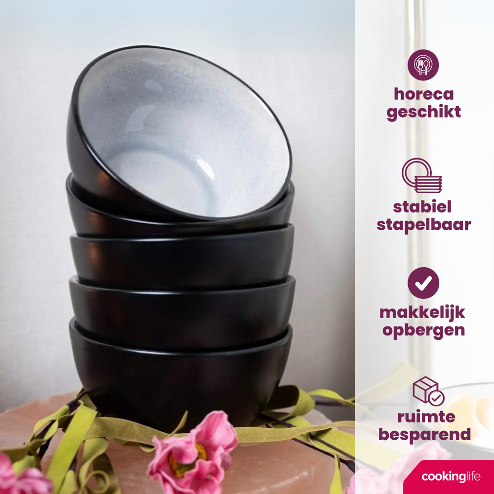 Cookinglife Dipskåle Nola Warm Grey ø 11 cm - 6 stk.
