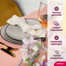 Cookinglife Serviesset Nola Warm Grey 18-delig / 6 personer - 6 dinerborden, 6 ontbijtborden og 6 skåle