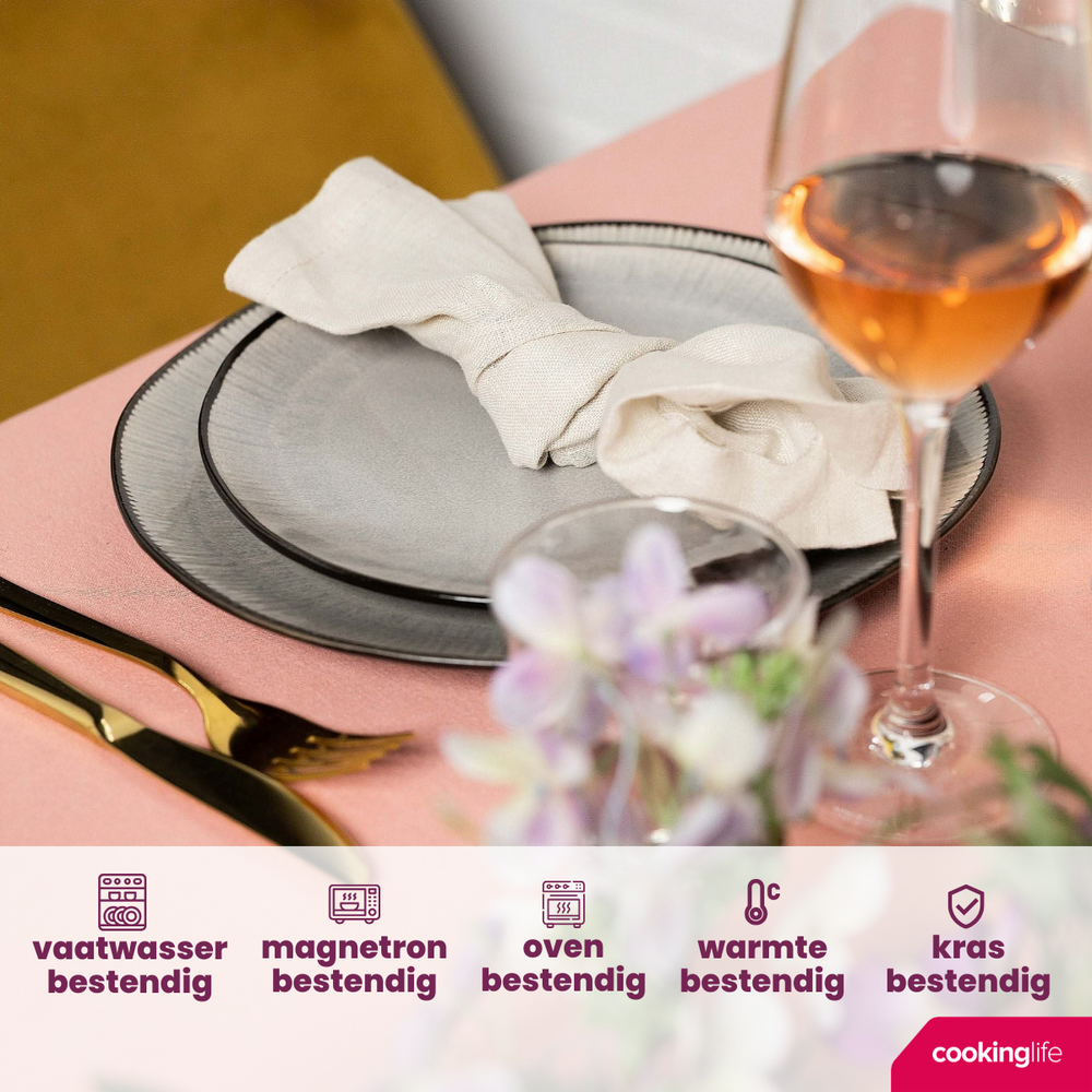 Cookinglife Morgenmadstallerkener / Desserttallerkener Nola Warm Grey ø 21 cm - 6 stykker