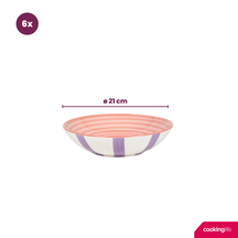 Cookinglife Dybe Tallerkener / Pastatallerkener Summer Vibes ø 21 cm - 6 stk.