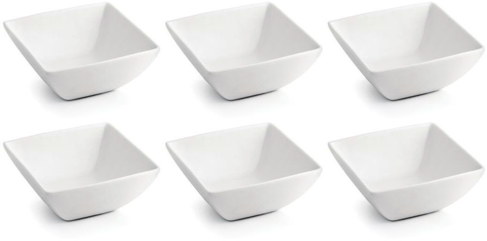 BonBistro Dipschaaltjes Yong Squito 10 x 10 cm - Hvid - 6 stk.