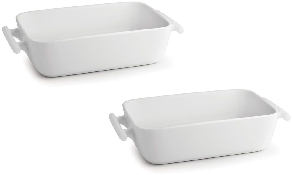 BonBistro Ovenschaal Yong Squito - Hvid - 20 x 14 x 6 cm / 1.1 Liter - 2 styk