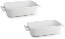 BonBistro Ovenschaal Yong Squito - Hvid - 20 x 14 x 6 cm / 1.1 Liter - 2 styk