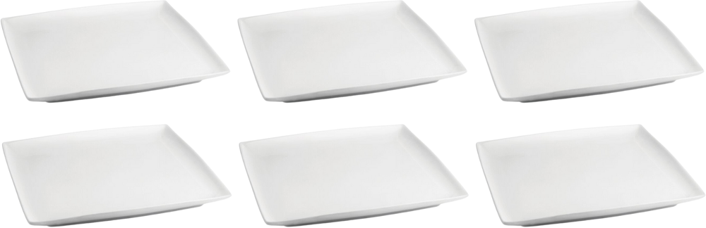 BonBistro Dinerborden Yong Squito 26 x 26 cm - Hvid - 6 stk.