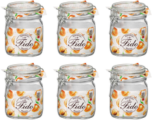 Bormioli Rocco Weckpot Fido - 10 x 10 cm / 750 ml - firkantet - 6 stk.