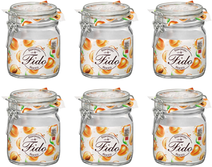 Bormioli Rocco Weckpot Fido - 10 x 10 cm / 750 ml - firkantet - 6 stk.