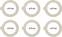 Bormioli Rocco ring til Weckpot Fido ø 9 cm - 6 stykker