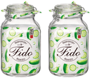 Bormioli Rocco Weckpot Fido Firkant - 14 x 14 cm / 3 Liter - 2 styk