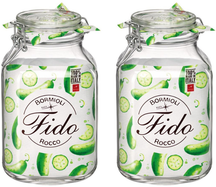 Bormioli Rocco Weckpot Fido Firkant - 14 x 14 cm / 3 Liter - 2 styk