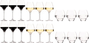 Chef & Sommelier Vinglas Sæt Open Up (Røde vinglas & Hvide vinglas & Vandglas) - 18-delt sæt - 6 røde vinglas, 6 hvide vinglas og 6 vandglas