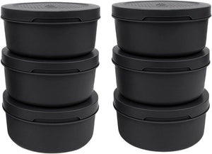 ZiiPa Pizzadeeg boks - ø 16 cm / 250 gram - Sort - 6 stk.