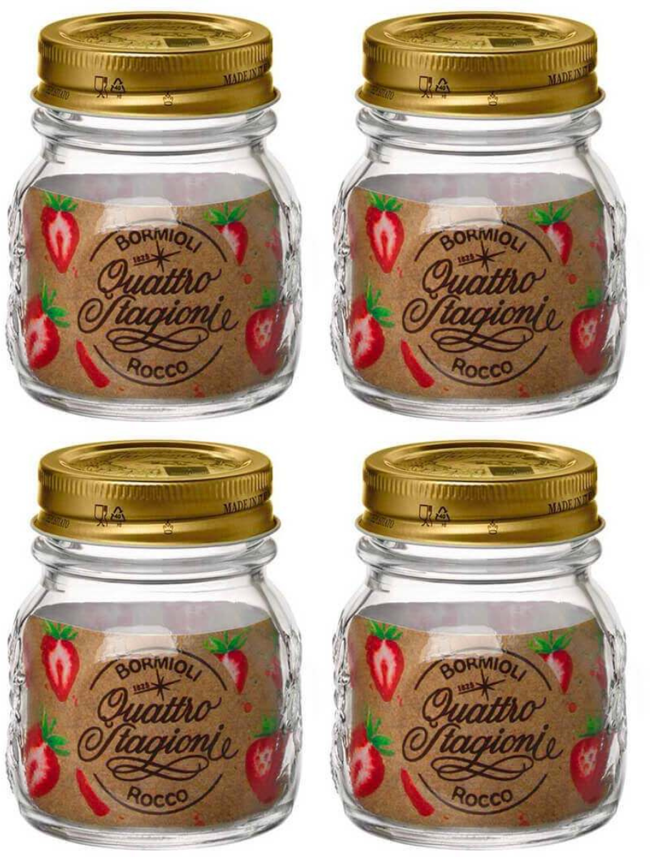 Bormioli Rocco Weckpotter Quattro Stagioni - ø 8.5 cm / 250 ml - 4 stk.