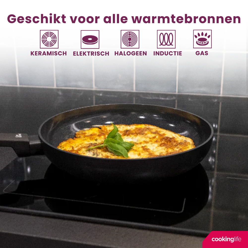 Cookinglife Stegepande Black Cera - ø 28 cm - PFAS fri