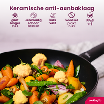 Cookinglife Stegepande Sæt Black Cera 2-Delt ø 24 & 28 cm - keramisk non-stick belægning