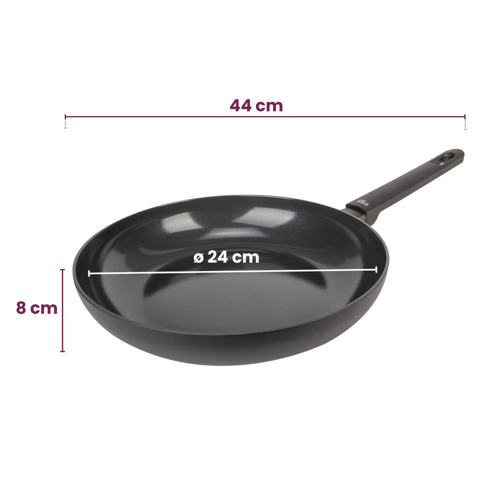 Cookinglife Stegepande Black Cera - ø 24 cm - keramisk non-stick belægning