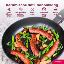 Cookinglife Stegepande Black Cera - ø 24 cm - keramisk non-stick belægning