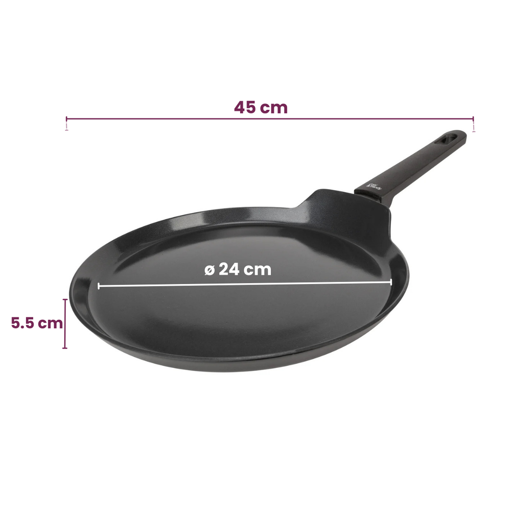 Cookinglife Pannenkoekenpan Black Cera Zwart ø 24 cm - keramiske anti-stick belægning