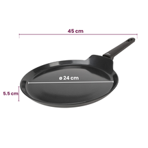 Cookinglife Pannenkoekenpan Black Cera Zwart ø 24 cm - keramiske anti-stick belægning