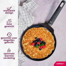 Cookinglife Pannenkoekenpan Black Cera Zwart ø 24 cm - keramiske anti-stick belægning