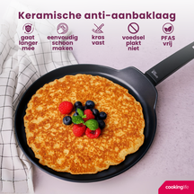Cookinglife Pannenkoekenpan Black Cera Zwart ø 24 cm - keramiske anti-stick belægning