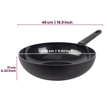 Cookinglife Wokpande Black Cera ø 28 cm - keramisk non-stick belægning