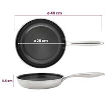 Cookinglife Stegepande HexaCook - Hybrid Pande ø 28 cm - NON STICK - egnet til alle varmekilder - keramisk non-stick belægning