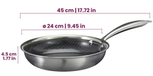 Cookinglife Koekenpannenset HexaCook - Hybride Pan 2-Delig ø 24 & 28 cm - NON STICK - egnet til alle varmekilder - keramisk non-stick belægning