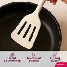 Cookinglife Køkkenredskaber sæt - Kogegrej sæt - træ beige 4 dele - Stegeske, serveringsske, salatske & spaghettiske