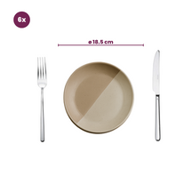 Cookinglife Serviesset Leem 18-delig / 6 personer - 6 dinerborden, 6 ontbijtborden og 6 skåle