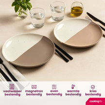 Cookinglife Morgenmadstallerkener / Desserttallerkener Leem ø 18,5 cm - 6 Styk