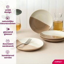 Cookinglife Morgenmadstallerkener / Desserttallerkener Leem ø 18,5 cm - 6 Styk