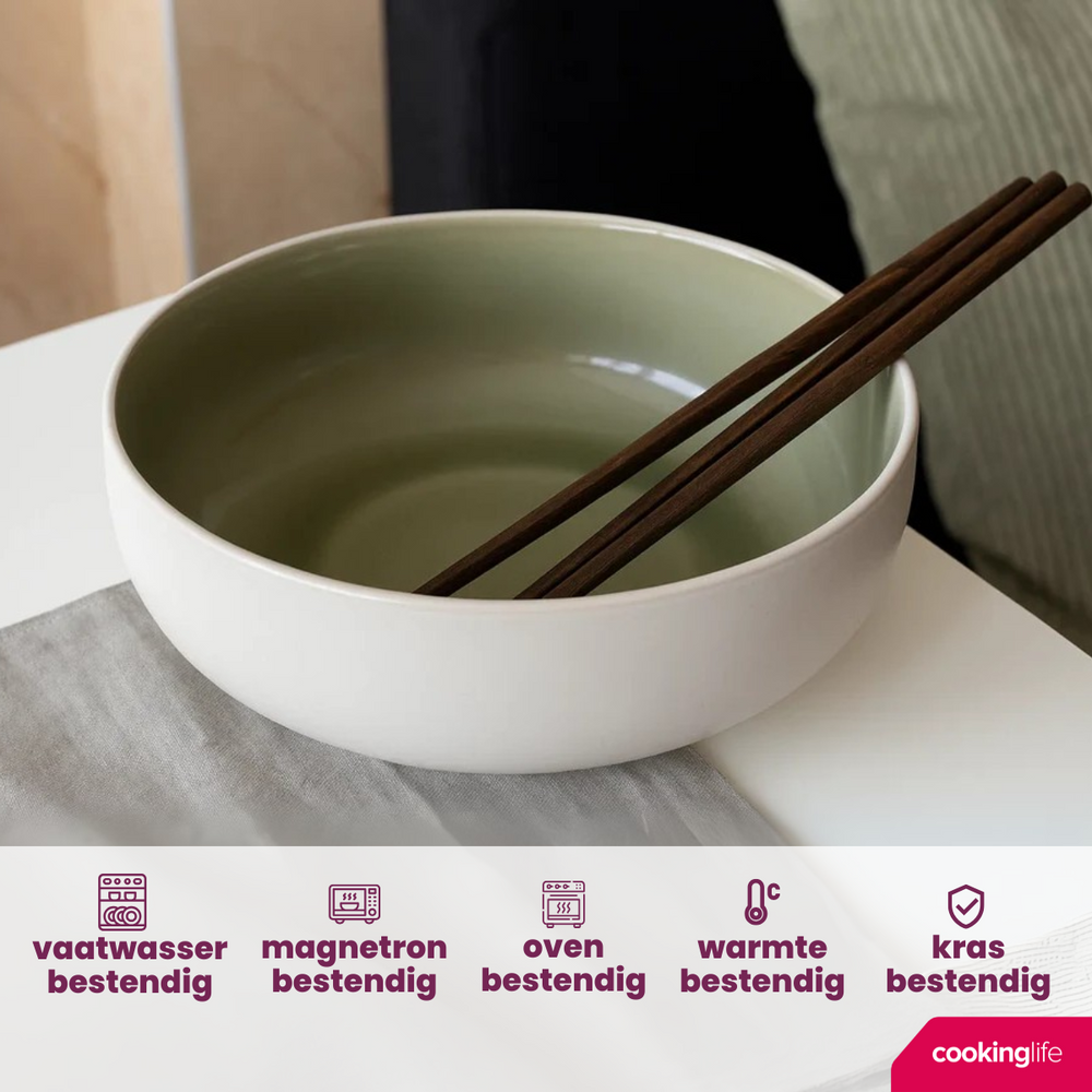 Cookinglife Soepkommen / Kommen Mos grøn ø 16,5 cm - 6 Stuks