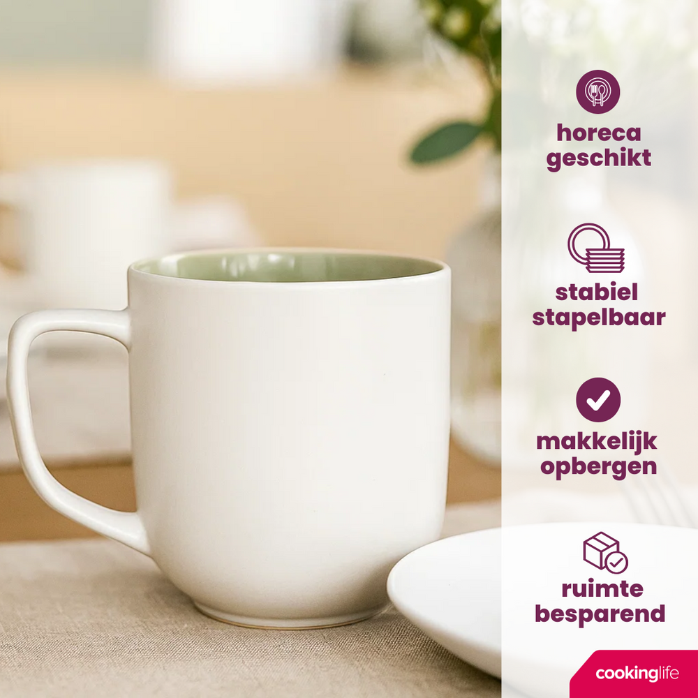 Cookinglife Mokken Mos Grøn 390 ml - 6 Stykker