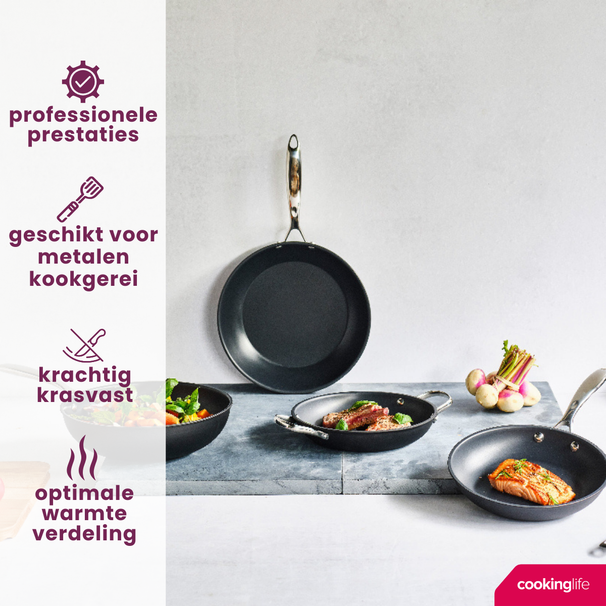 Cookinglife Wokpande Revolt ø 28 cm - egnet til alle varmekilder - keramisk non-stick belægning