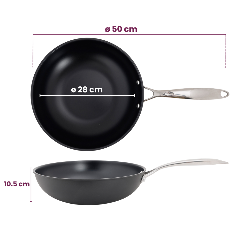 Cookinglife Wokpande Revolt ø 28 cm - egnet til alle varmekilder - keramisk non-stick belægning