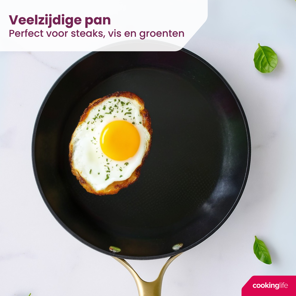 Cookinglife Stegepande sæt Style - ø 24+ 28 cm - Grøn - PFAS fri