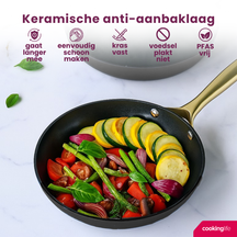 Cookinglife Stegepande sæt Style - ø 24+ 28 cm - Sort - PFAS fri